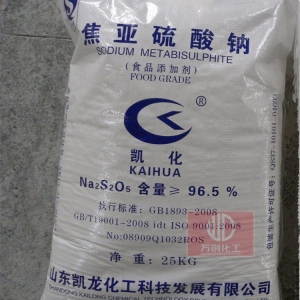 焦亞硫酸鈉，Na2S2O5，食用焦亞硫酸